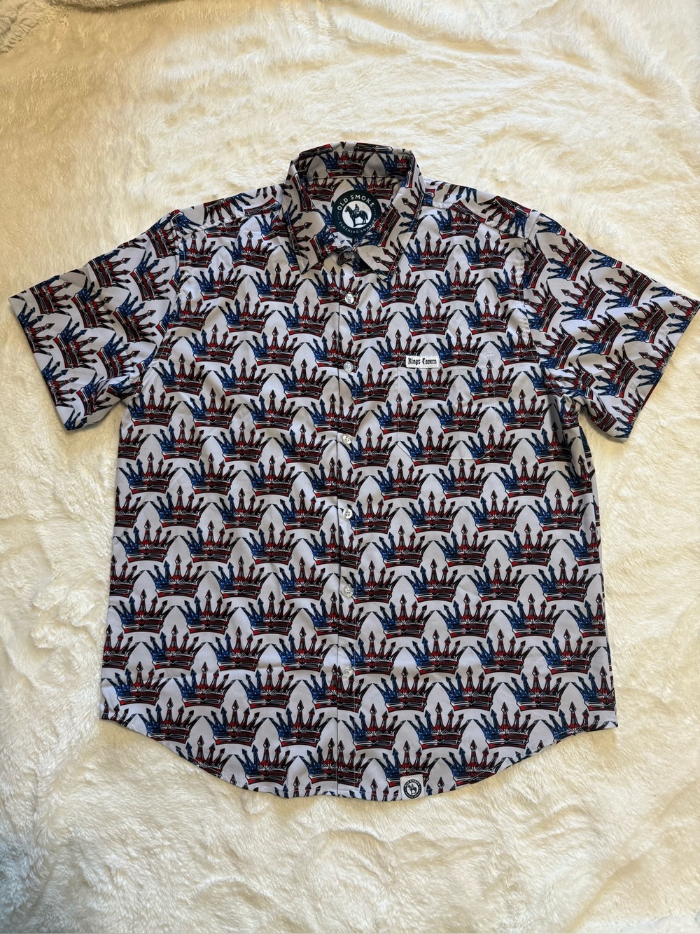 RARE Old Smoke Clothing Co. Kings Tavern Button Up Shirt - Men's XL